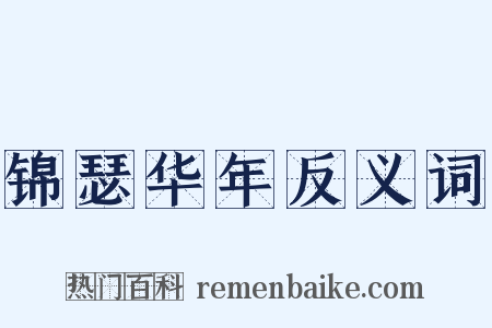 锦瑟华年反义词是什么意思的图片